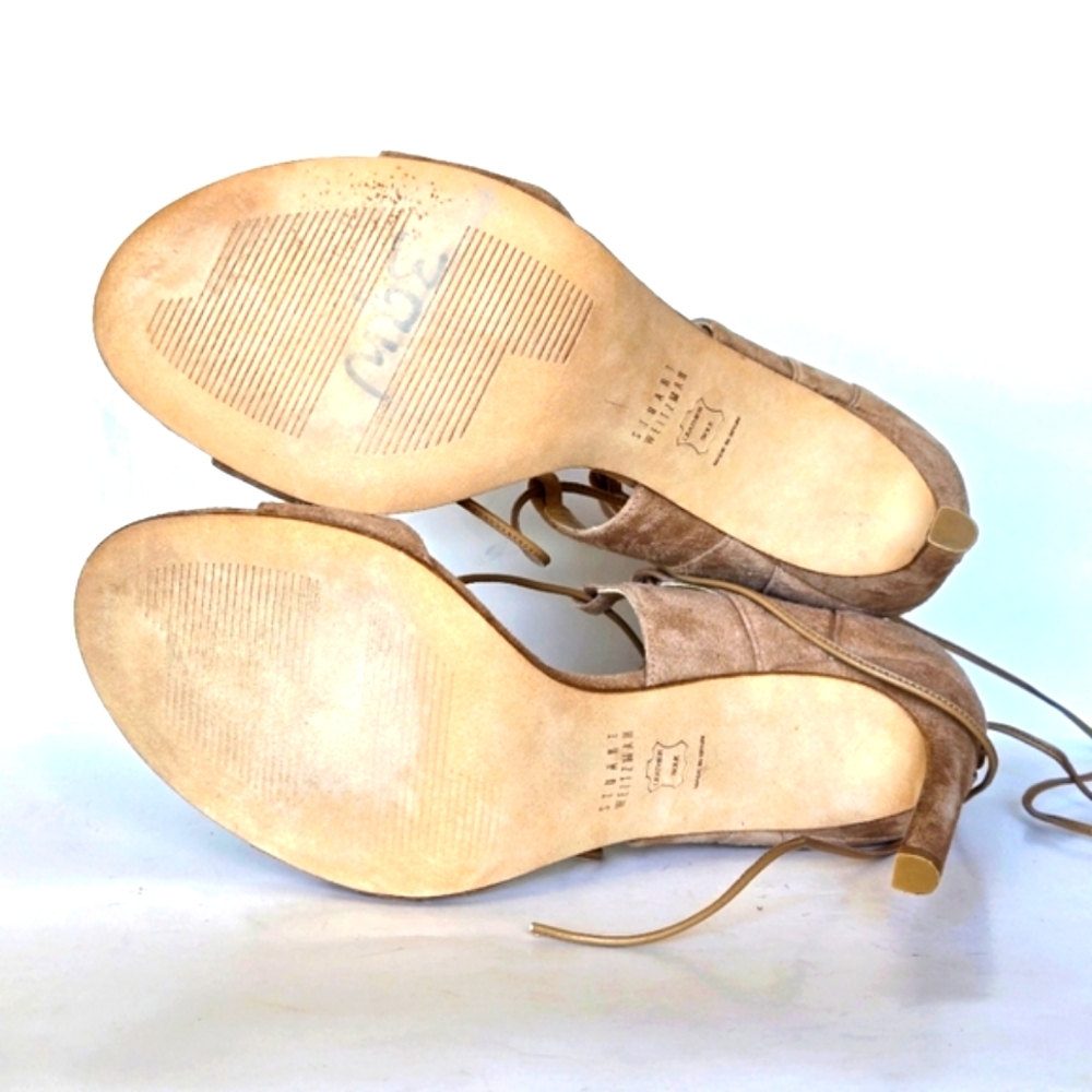 Stuart Weitzman Legwrap Strappy Blush/Nude Heels size 9.5 - Picture 6 of 7
